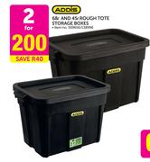 Addis 68Ltr and 45Ltr Rough Tote Storage Boxes-2's