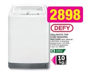 Defy 10kg White Top Load Washing Machine WTL 10019 W