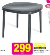 Antracite 90cm Ebony Table