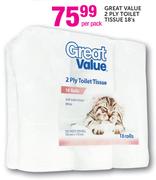 Great Value 2-Ply Toilet Tissue-18's Per Pack