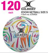 Gilbert Zoom Netball Size 5-Each