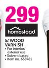 Homestead 5L Wood Varnish