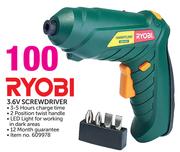 Ryobi 3.6V Screwdriver