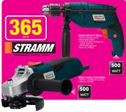 Stramm 500W Impact Drill + 500W Angle Grinder Per Kit