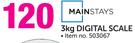 Mainstays 3Kg Digital Scale