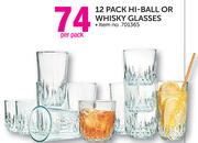 Fng 12 Pack Hi-Ball Or Whisky Glasses-Per Pack