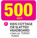 Kids Cottage Or Slatted Headboard-Each