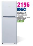 KIC 170Ltr White Top Freezer Fridge