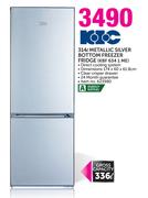 KIC 314Ltr Metallic Silver Bottom Freezer Fridge KBF 634 1 ME