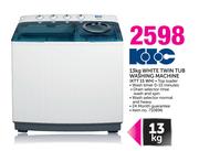 KIC 13kg White Twin Tub Washing Machine KTT 15 WH