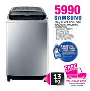 Samsung 13kg Silver Top Load Washing Machine WA13J5730SS