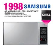 Samsung 40Ltr Mirror Finish Grill Microwave Oven MG402MADXBB/F