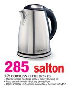 Salton 1.7Ltr Cordless Kettle SECK 22