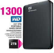 WD 2.5" 2TB Portable Hard Drive WDBU6Y0020BBK