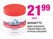 Bennetts Baby Aqueous Cream 500m Or Hypoallergenic-Each