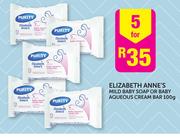 Elizabeth Anne's Mild Baby Soap Or Baby Aqueous Cream Bar-5x100g