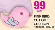Pink Bird Cut Out Cushion-Each
