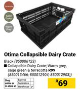 Otima Collapsible Dairy Crate (Warm Grey, Sage Green & Terrecotta 8500613466; 850012904; 850012903