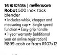 Mellerware Robot 500 Inox Stick Blender 825086