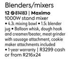 Maximo 1000W Stand Mixer 814183