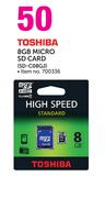 Toshiba 8GB Micro SD Card SD-C08GJ