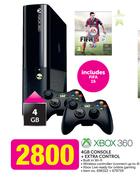 Xbox 360 4GB Console + Extra Control
