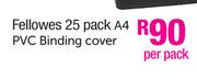 Fellowes 25 Pack A4 PVC Binding Cover-Per Pack