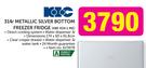 KIC 314Ltr Metallic Silver Bottom Freezer Fridge KBF 634 1 ME