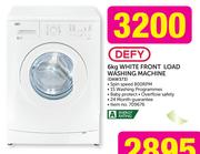 Defy 6kg White Front Load Washing Machine DAW373