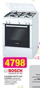 Bosch 4 Burner White Gas Cooker HGG223122Z
