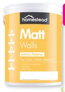 Homestead 20Ltr Matt Walls-Each