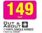 Out & About Vinyl Single Airbed-Each