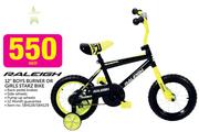 Raleigh 12" Boys Burner Or Girls Starz Bike-Each