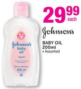 Johnson's Baby Oil Assorted-200ml
