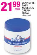 Bennetts Baby Aqueous Cream Assorted-500ml