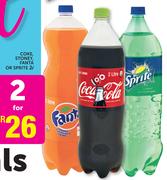 Coke/Stoney/Fanta Or Sprite-2x2Ltr Each