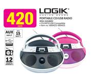 Logik Portable CD/USB Radio RSH 441869-Each