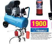 Tradeair 50ltr Comprossor With 5 Piece Kit