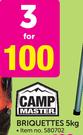 Camp Master Briquettes - 3 x 5kg