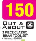 Out & About 3 Piece Classic Braai Tool Set