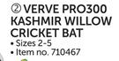 Kookaburra Verve Pro300 Kashmir Willow Cricket Bat Size 2-5