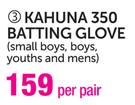 Kookaburra Kahuna 350 Batting Glove(Small Boys,Boys,Youth And Mens)-Per Pair