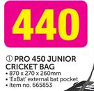 Kookaburra Pro 450 Junior Cricket Bag 870x270x260mm