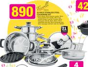 Tissolli 21 Piece Stainless Steel Cookware Set