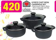 Always Home 6 Piece Cast Iron Casserole Set