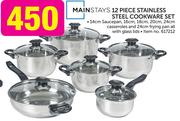 Mainstays 12 Piece Stainless Steel Cookware Set