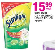 Sunlight Dishwashing Liquid Pouch-750ml