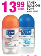 Sanex Roll On Assorted-50ml Each