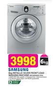 Samsung 6kg Metallic Silver Front Load Washing Machine WF1600W5S XFA