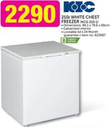 KIC 210L White Chest Freezer KCG210 1